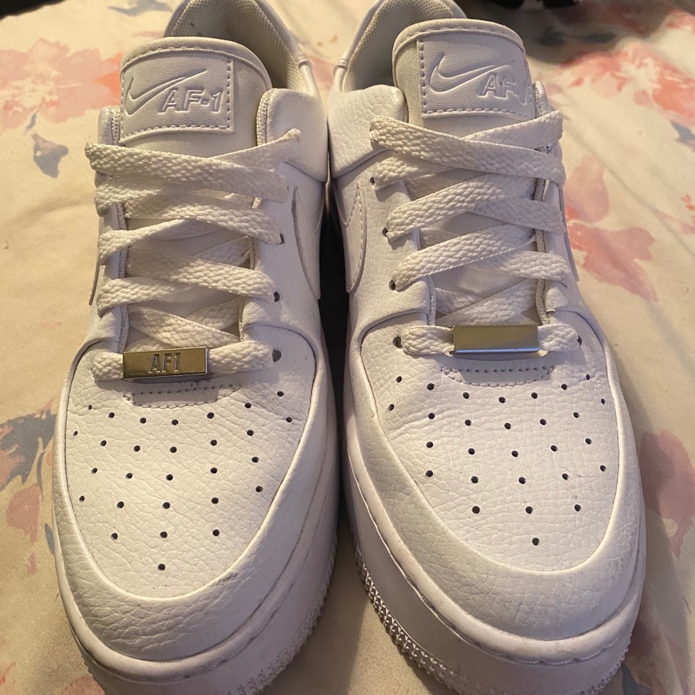 Platform Nike Air Force Ones- gently used 7.5W